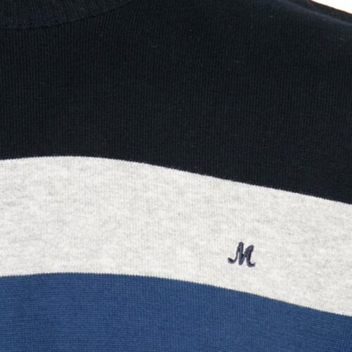 ISLONA NAVY/GREY/DARK BLUE  COTTON CREW KNITWEAR
