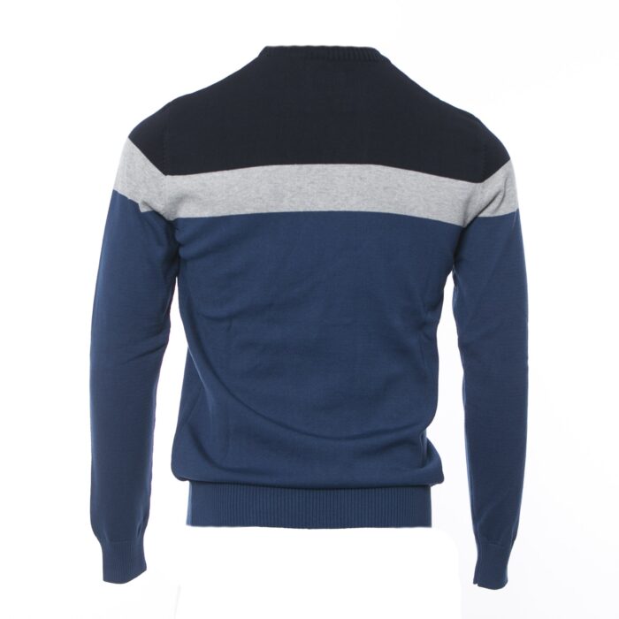 ISLONA NAVY/GREY/DARK BLUE  COTTON CREW KNITWEAR