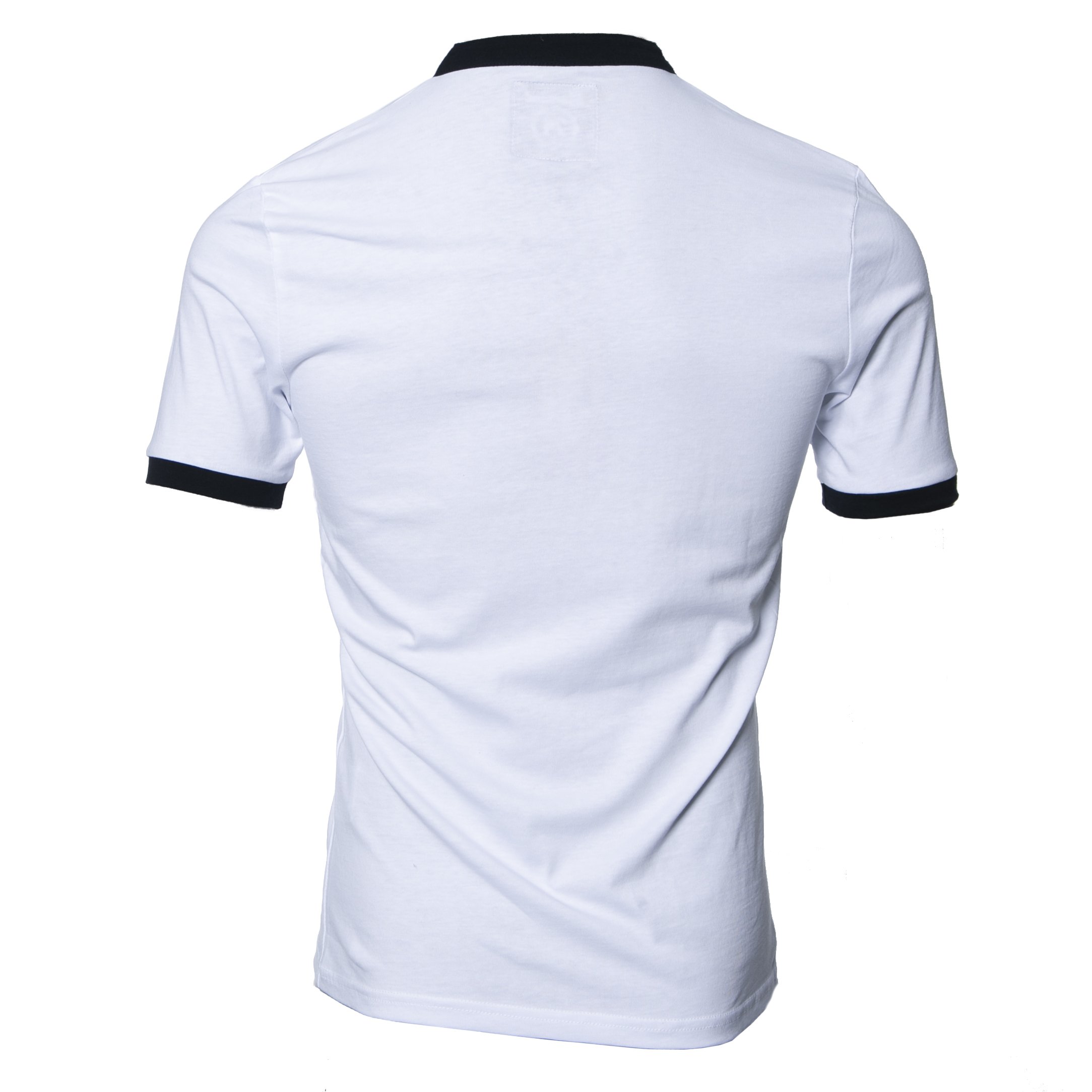 mens white grandad t shirt