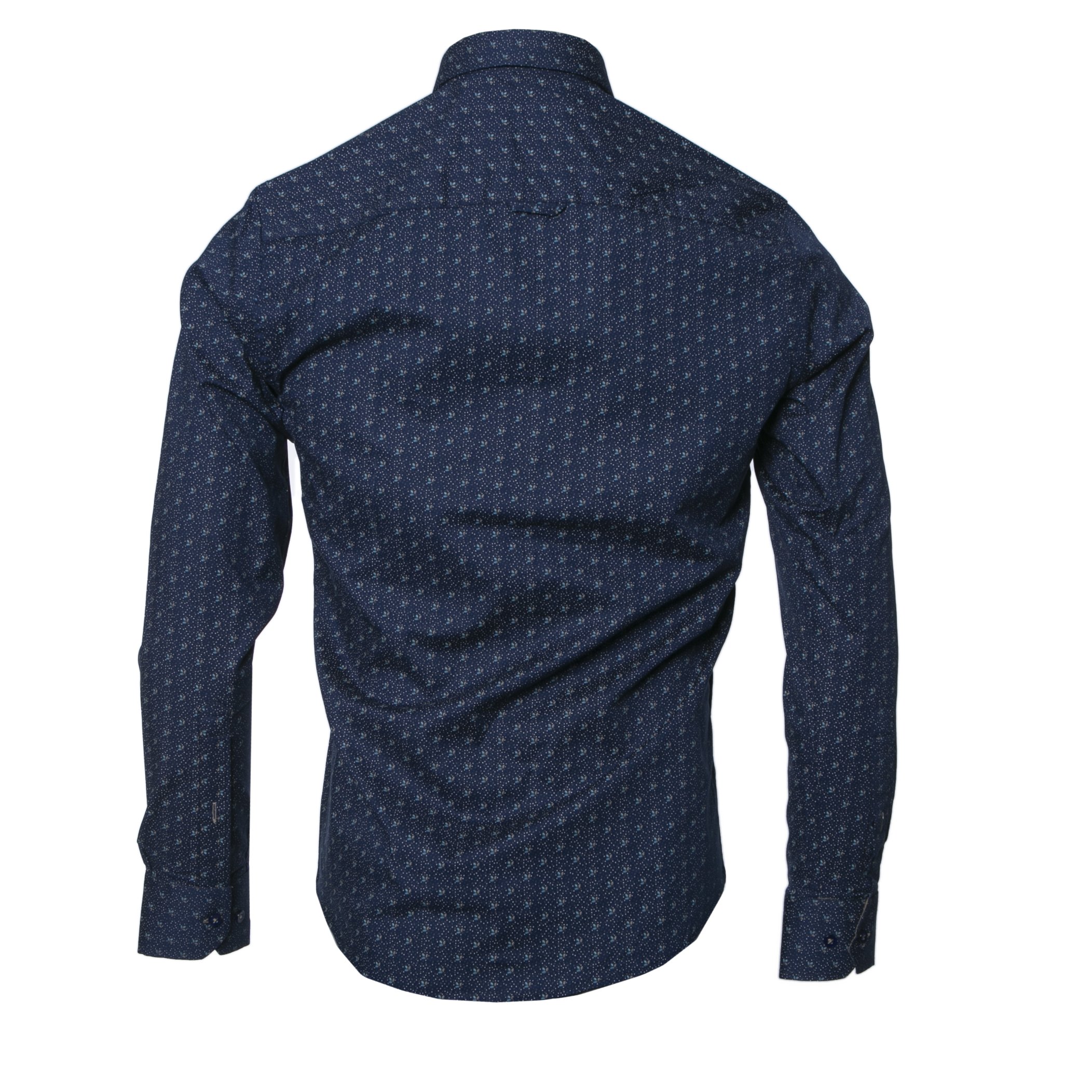 navy long sleeve shirt men's