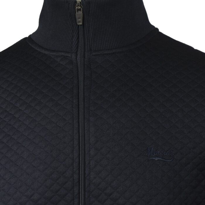 LEBRE BLACK  FULL ZIP QUILTED SWEATSHIRT