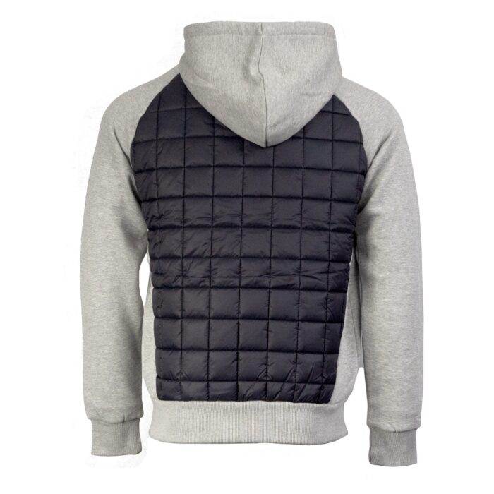 AMUND BLACK/GREY NYLON BODY ZIP HOOD