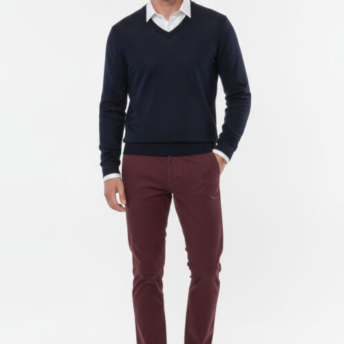 sprint slim chino maroon front
