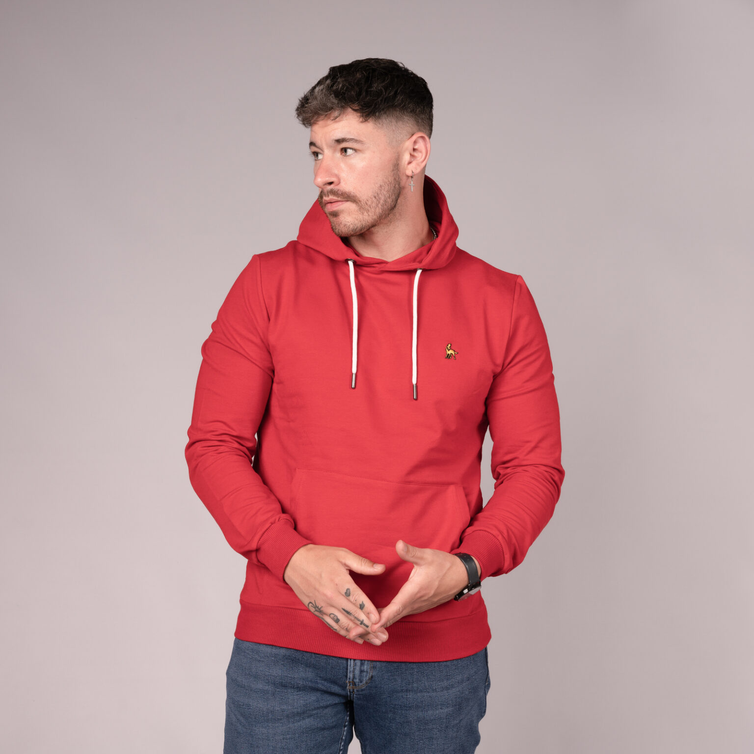 Tyson Hooded Pullover - Brick
