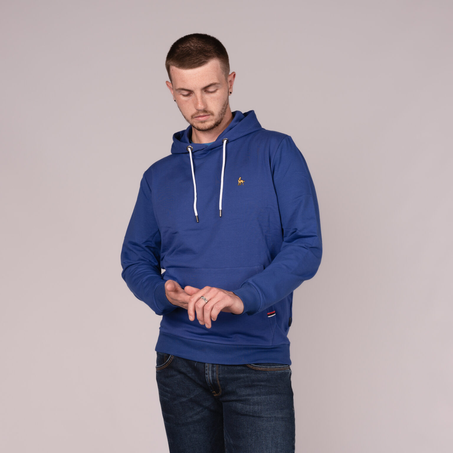 Tyson Hooded Pullover - Imperial Blue