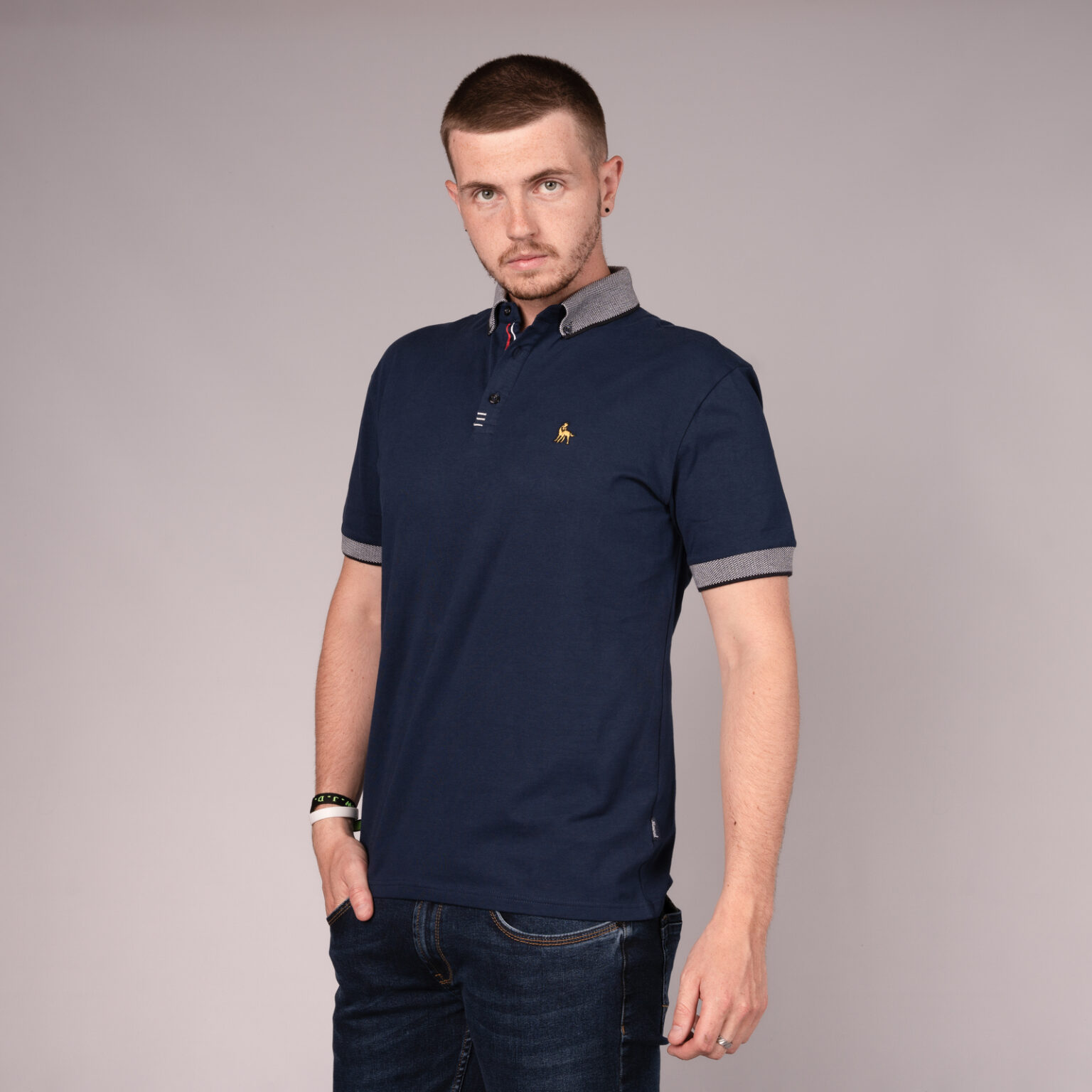 Paris Short Sleeve Polo - Navy