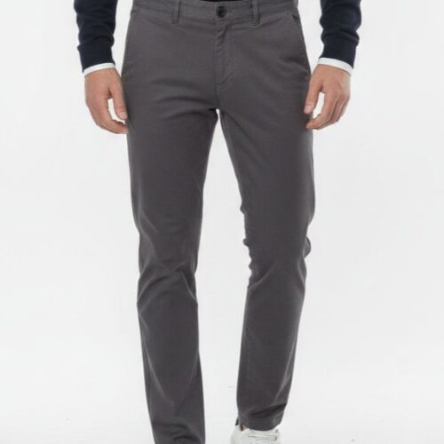 dash tapered chino mid grey front