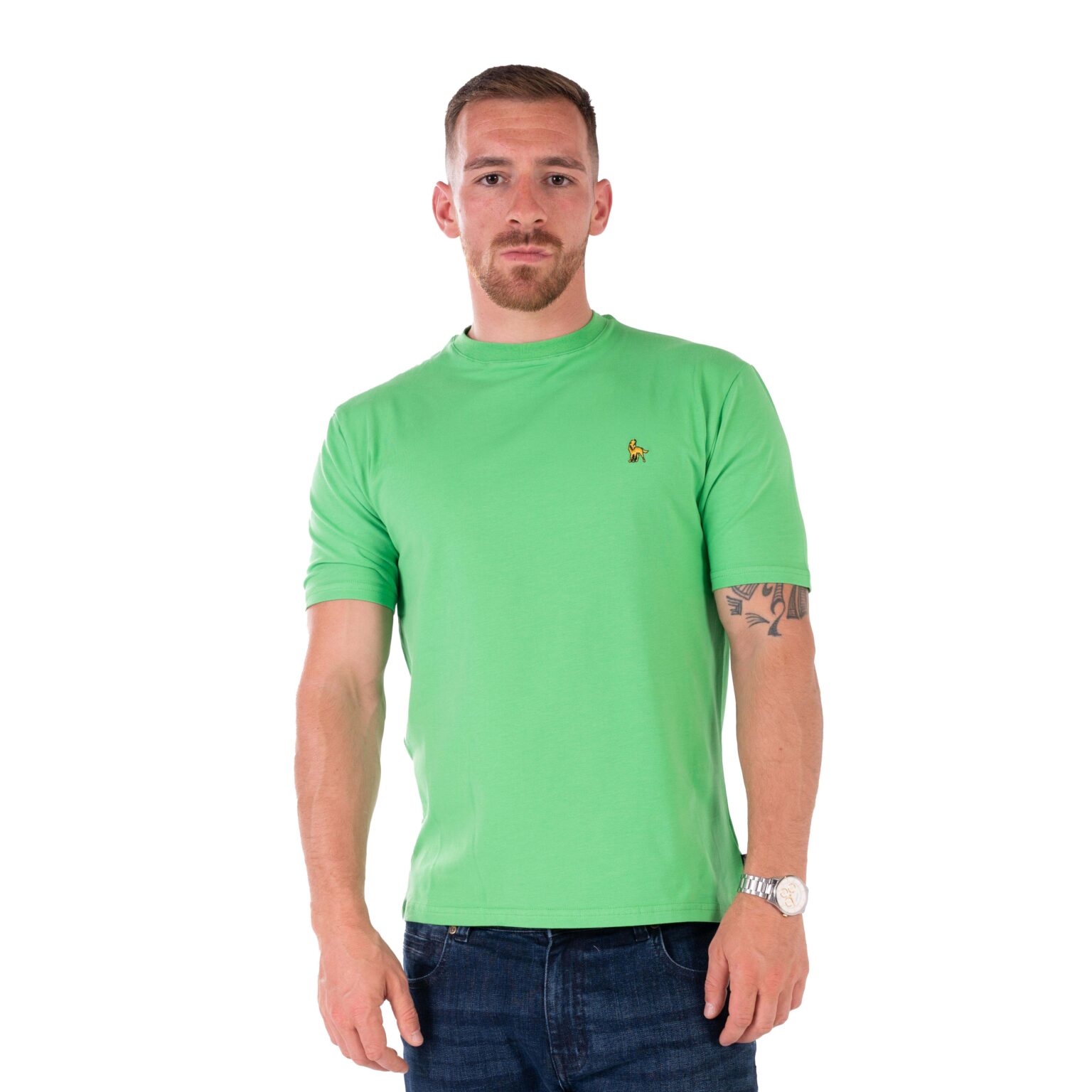 men's bright green stretch t-shirt - rous