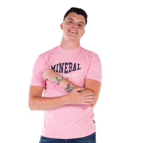men's pink graphic t-shirt