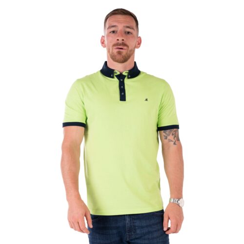 men's lime polo shirt