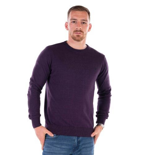 Men's Grape Crew Neck Knit