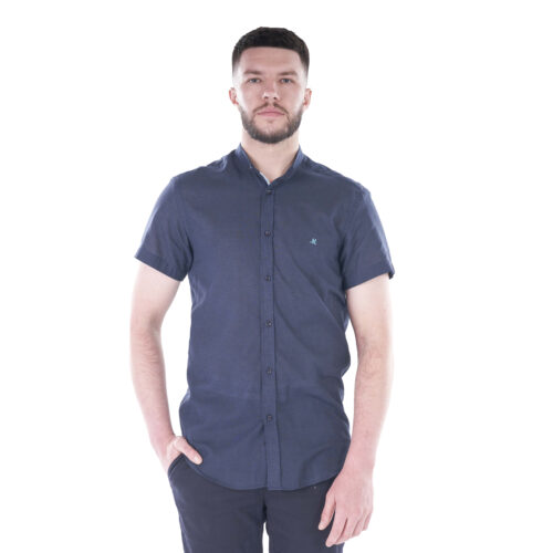 Official Short Sleeve Grandad Shirt - Navy