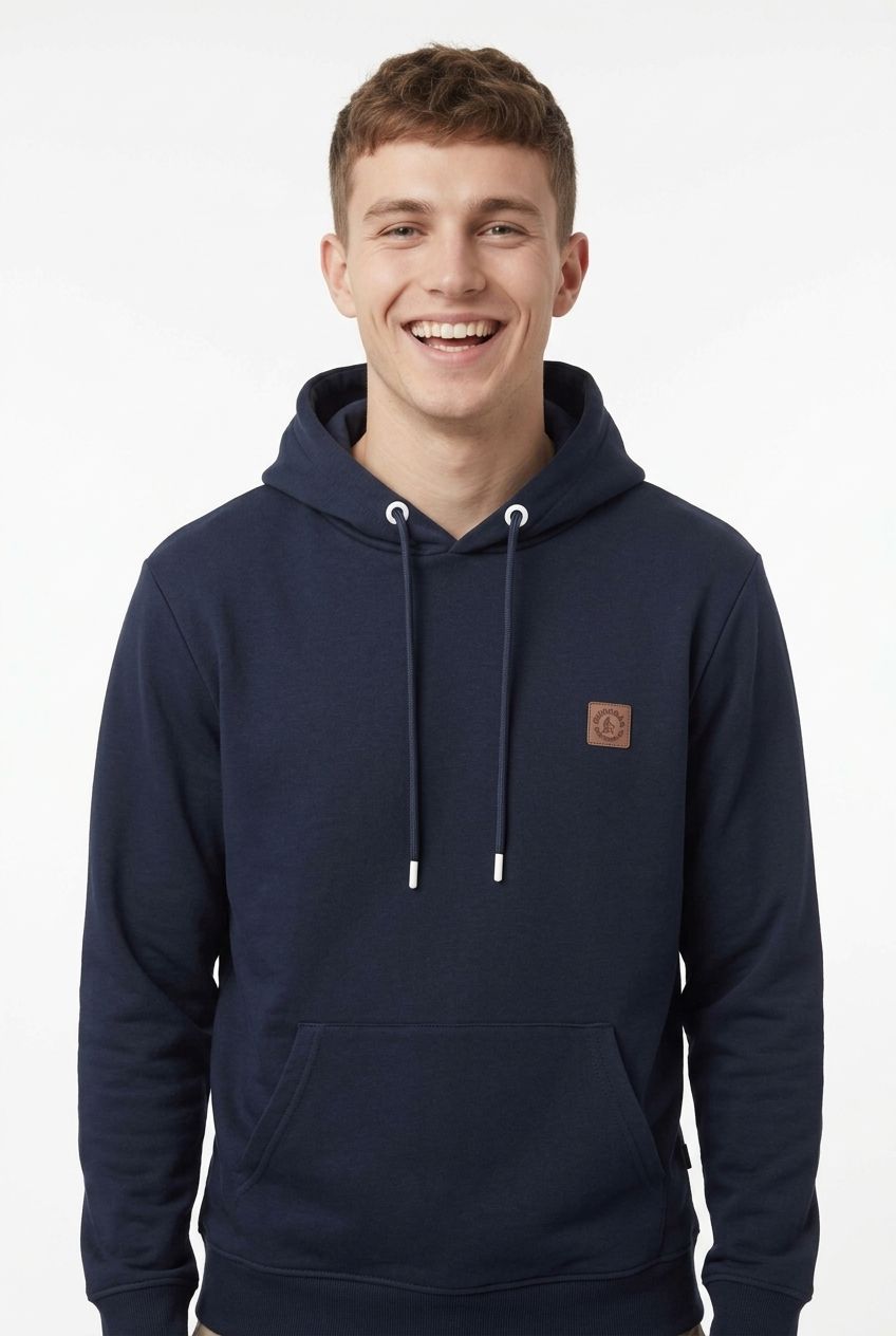 men's navy hoodie