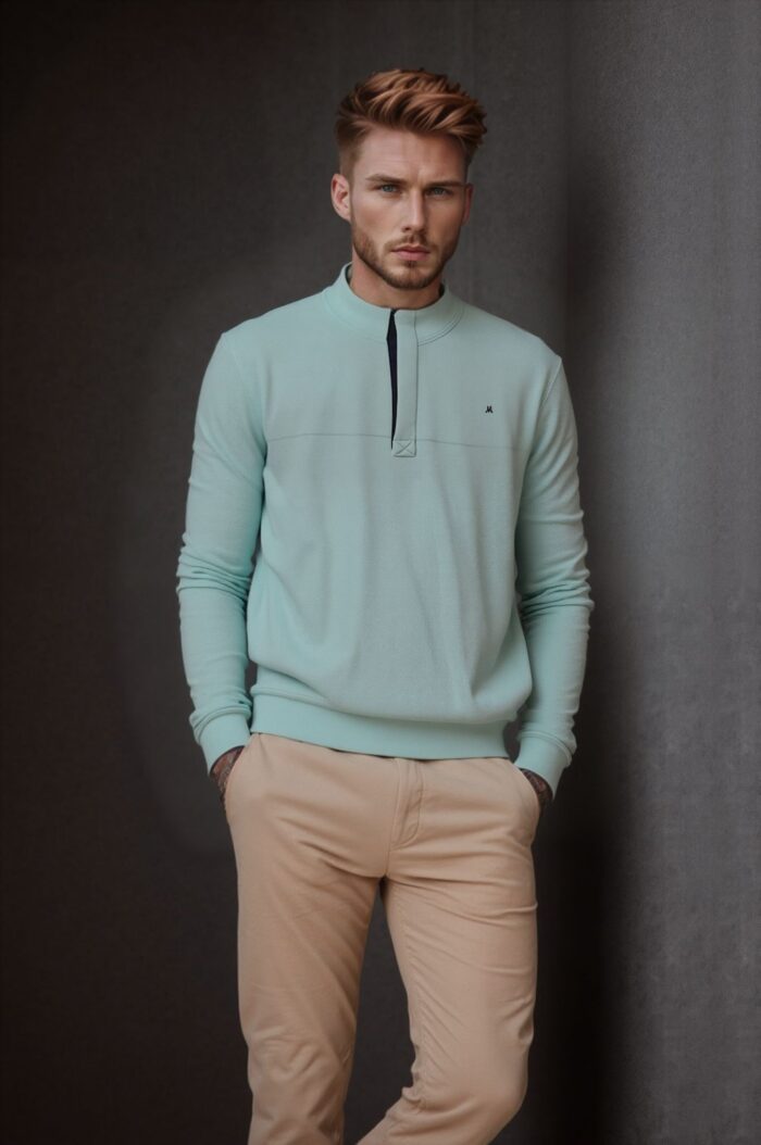 Ridley Quarter Zip Fleece Birds Egg