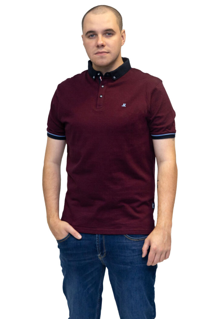 Pedal Jaquard Polo Wine - Image 2