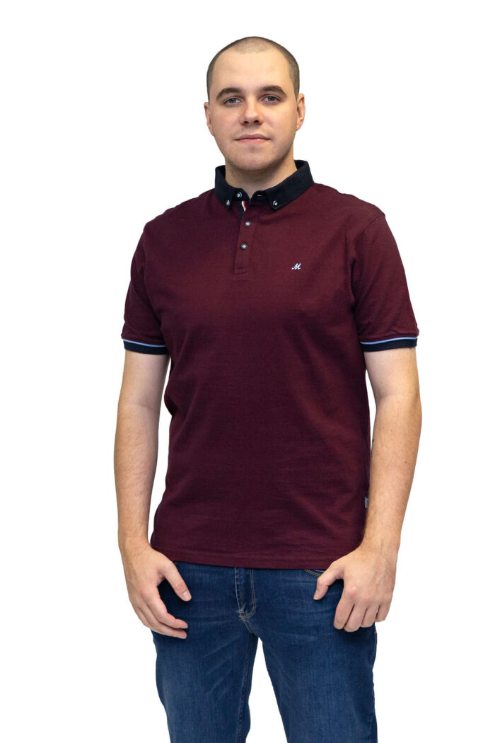 Pedal Jaquard Polo Wine - Image 5