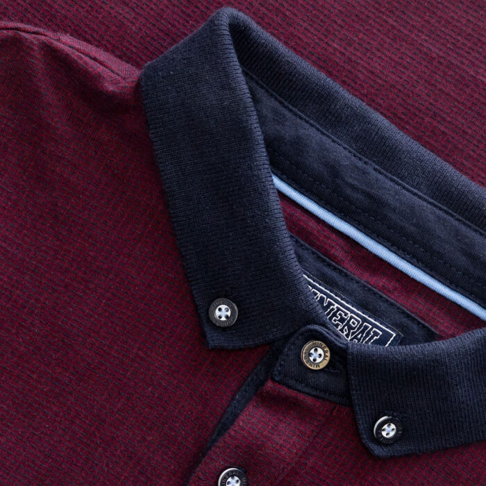 Pedal Jaquard Polo Wine - Image 3