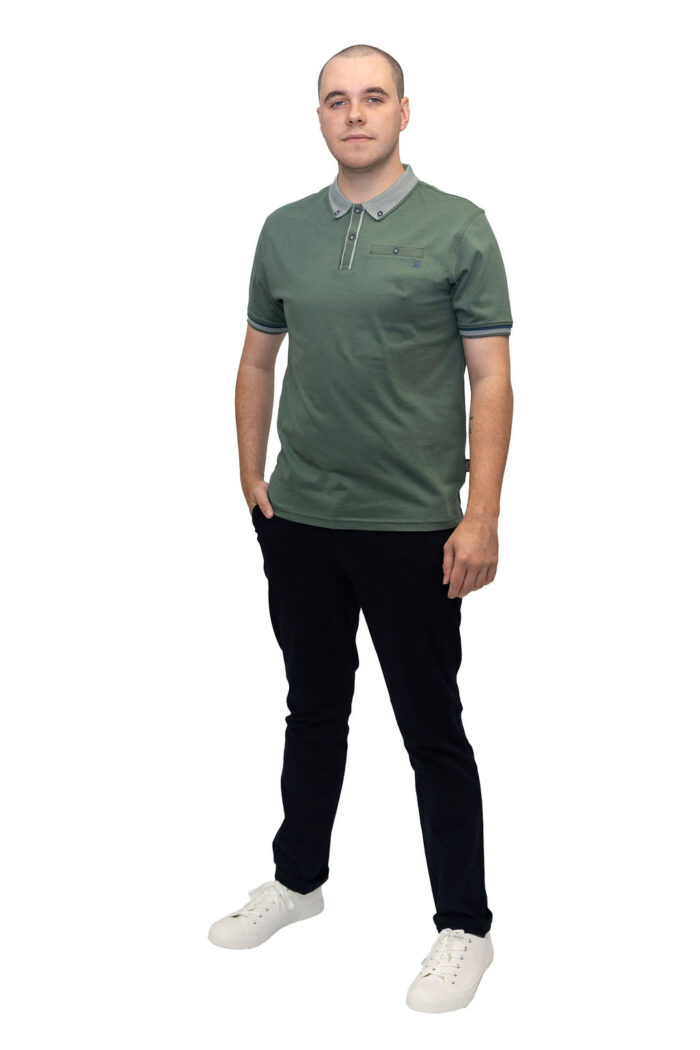 Matty Jersey Polo Duck Green - Image 3