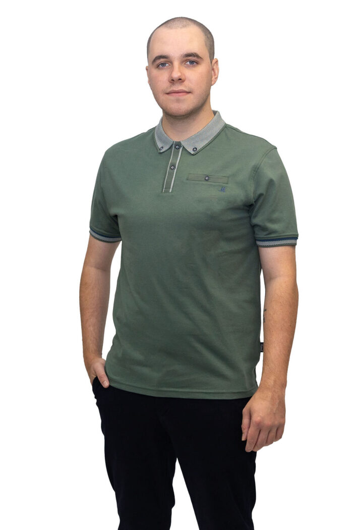 Matty Jersey Polo Duck Green - Image 2