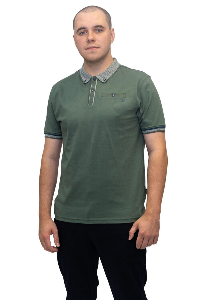 Matty Jersey Polo Duck Green - Image 4