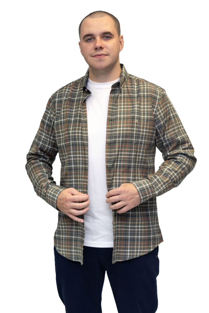 Justin Green Check Shirt - Image 7
