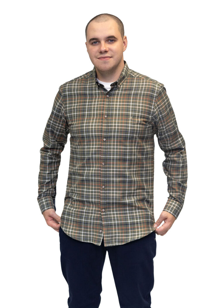 Justin Green Check Shirt - Image 6