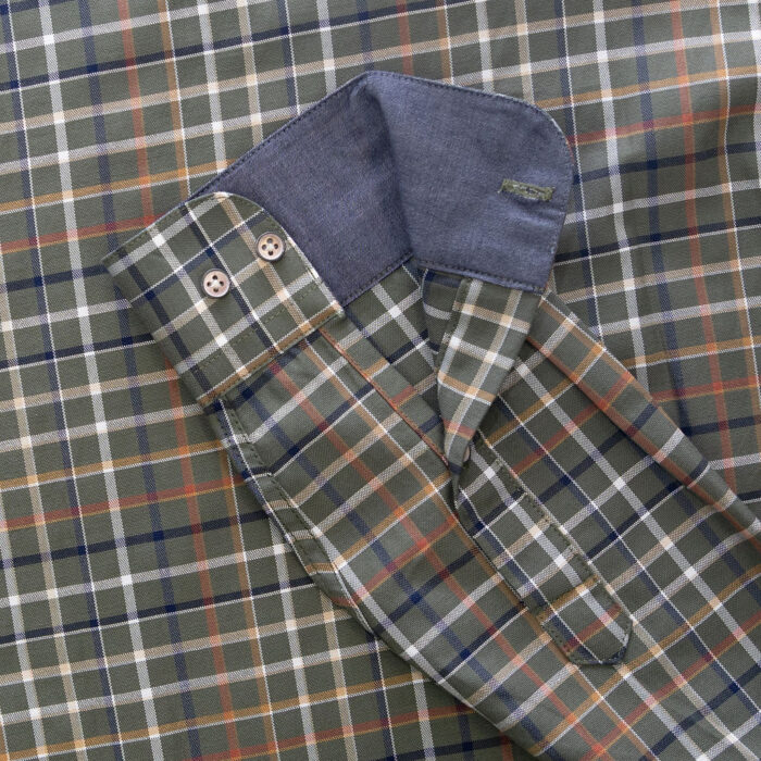 Justin Green Check Shirt - Image 5