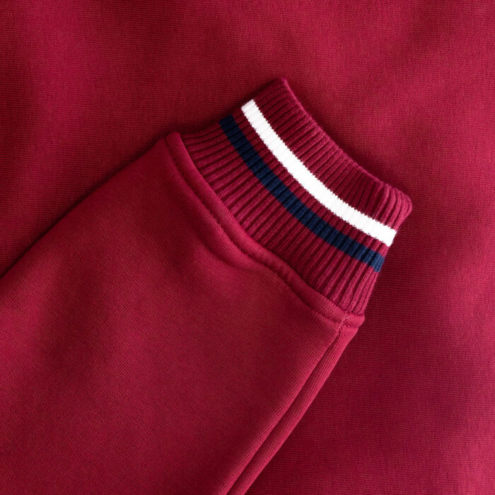 Toprak Quarter Zip Sweat - Burgundy - Image 5