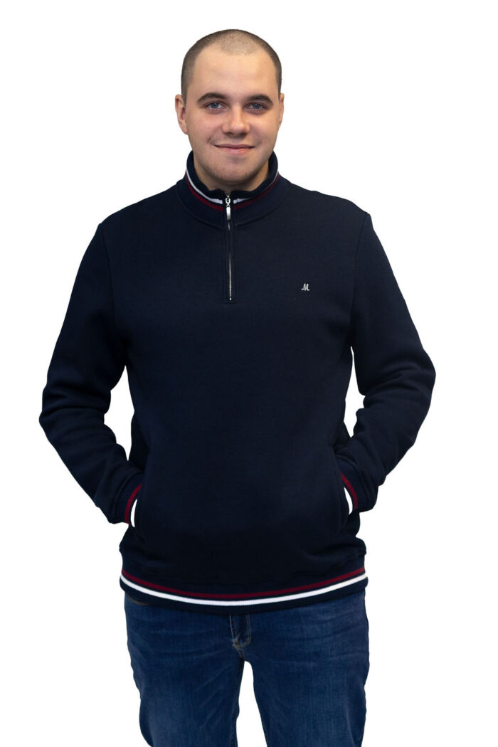 Toprak Quarter Zip Fleece - Navy - Image 3