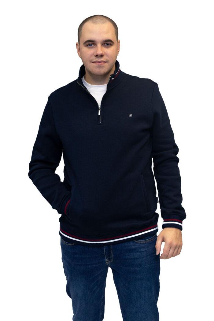 Toprak Quarter Zip Fleece - Navy
