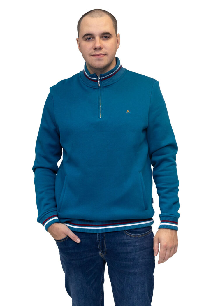 Toprak Quarter Zip Fleece - Teal - Image 5