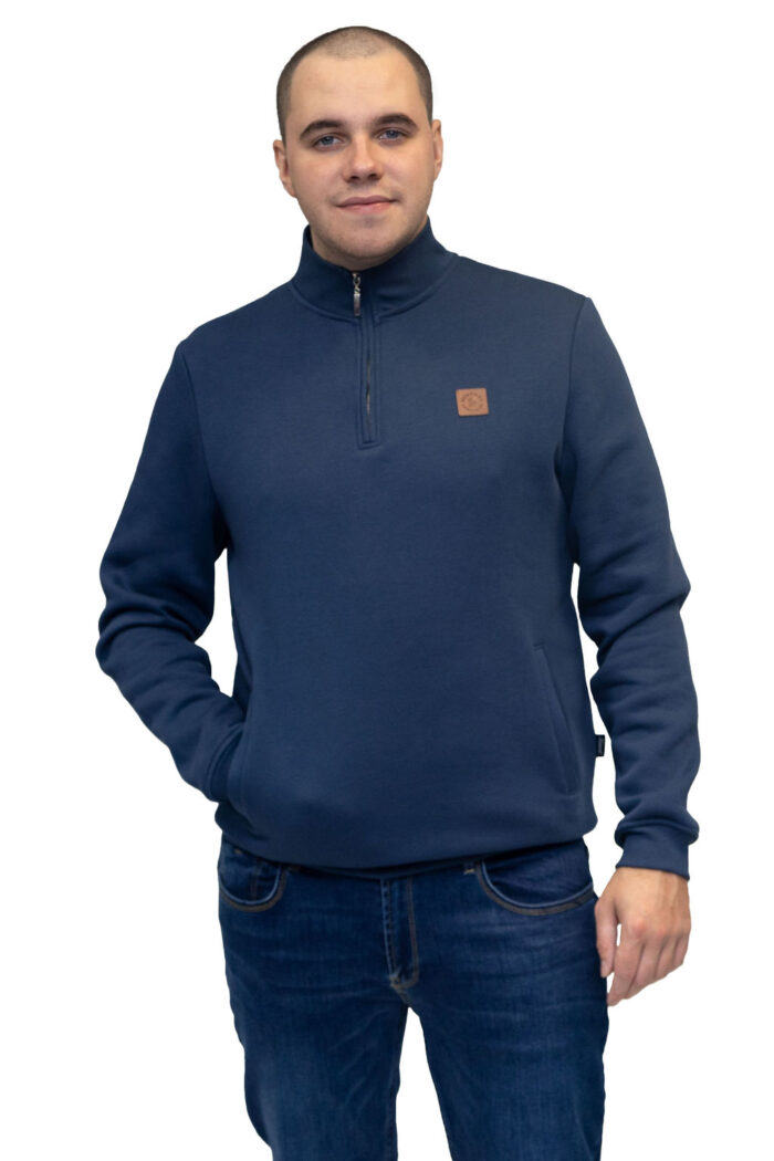 Acosta Zip Sweat - Dark Denim