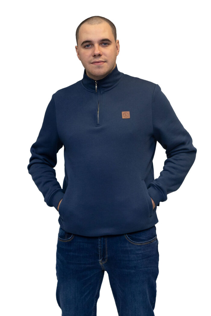 Acosta Zip Sweat - Dark Denim - Image 3