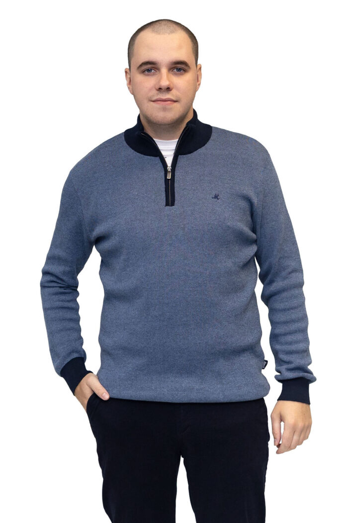 River Light Blue Navy Knitwear