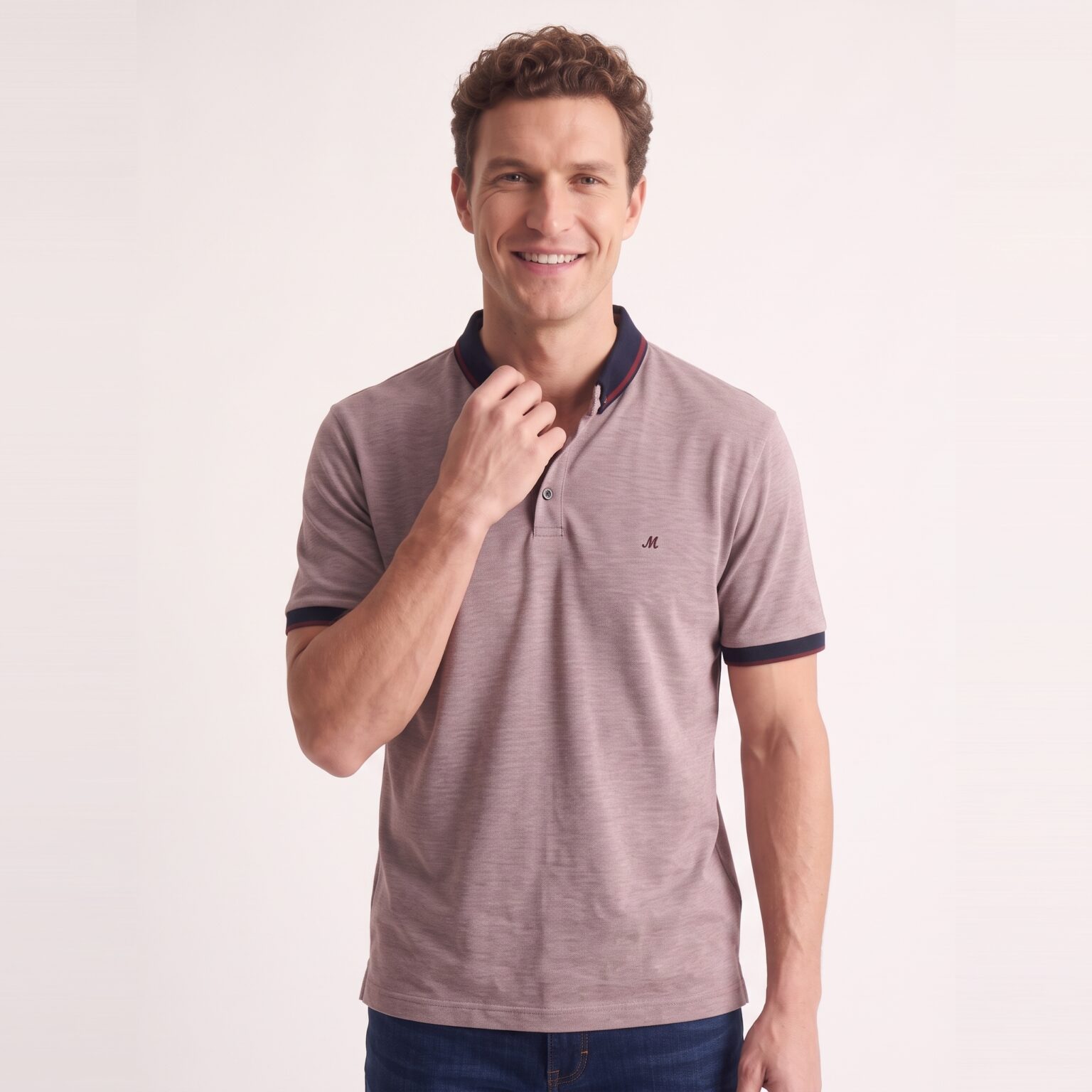 Mineral Men's Burgundy Polo - Marix