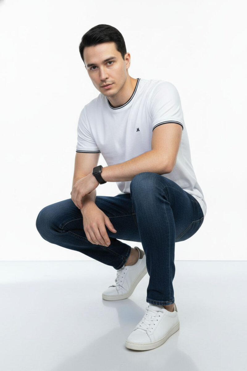 Cage Crew Neck Tee - White - Image 4