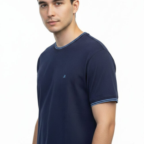 navy crew neck close