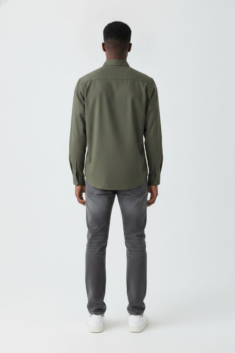 button down ls shirt back