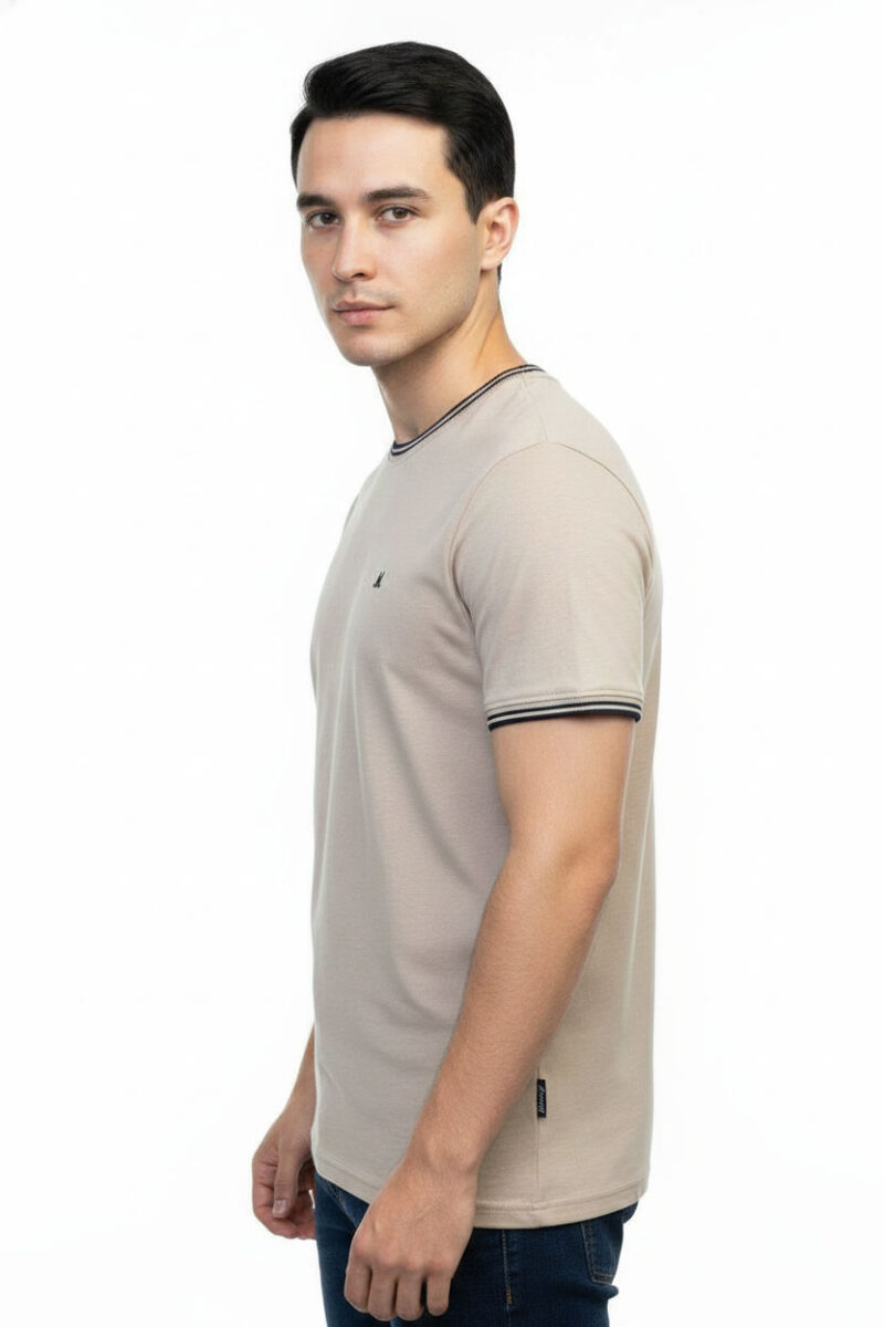 Cage Crew Neck Tee - Stone - Image 4