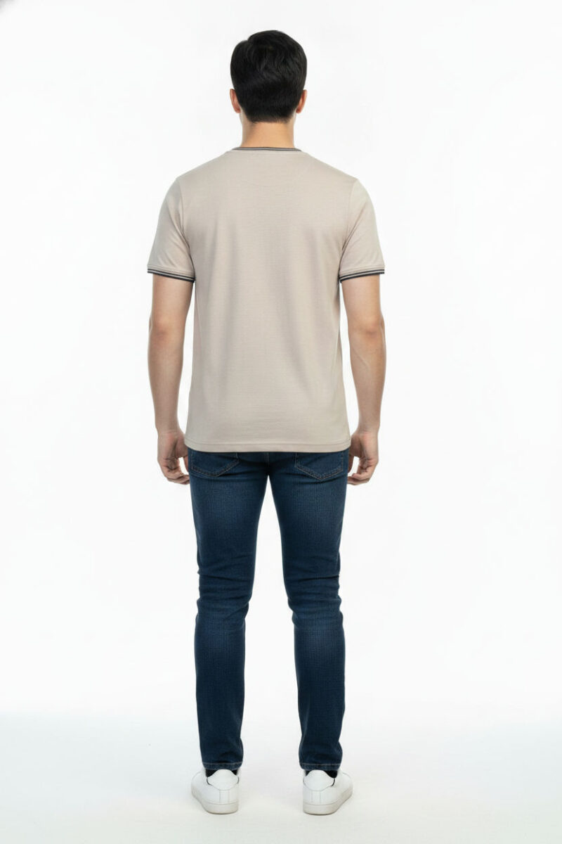 Cage Crew Neck Tee - Stone - Image 2