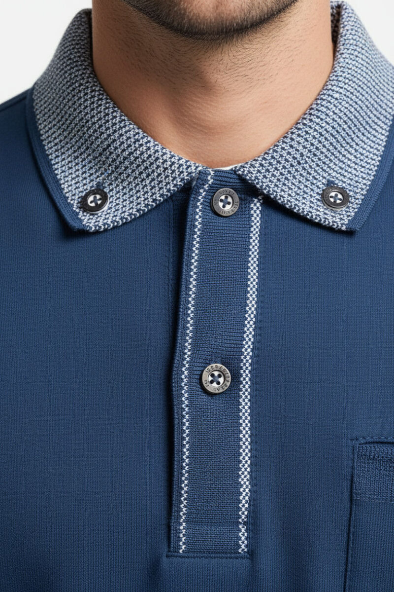 Matty Jersey Polo Dark Denim