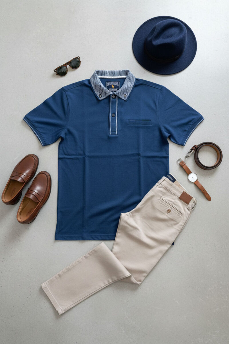 Matty Jersey Polo Dark Denim