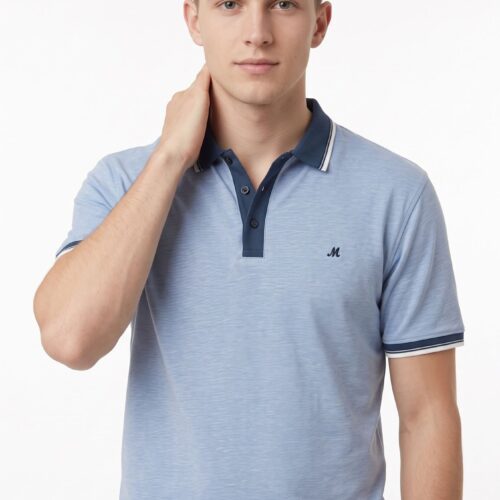 mens blue polo shirt
