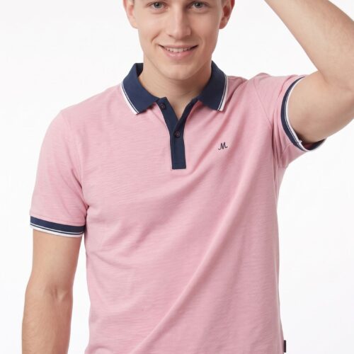 men's pink polo shirt - beck