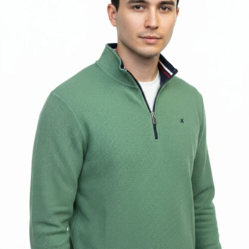Brendan Quarter-Zip Waffle Sweater