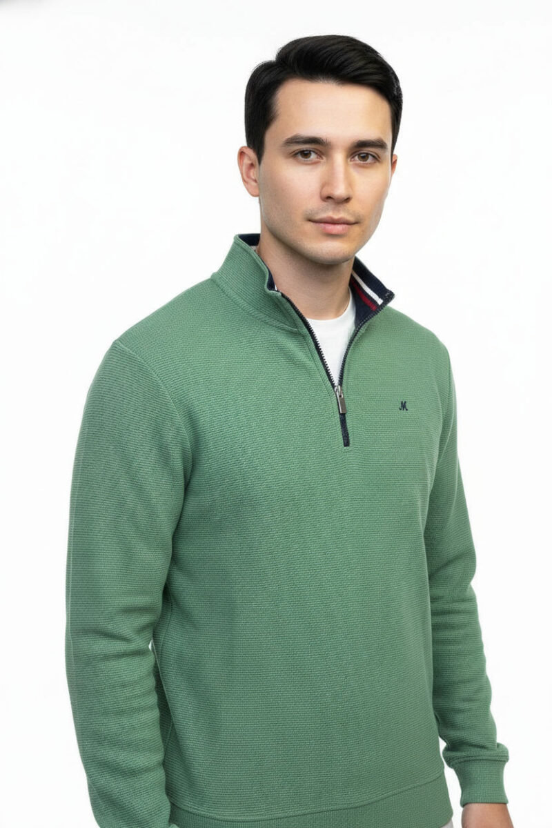 Brendan Quarter-Zip Waffle Sweater