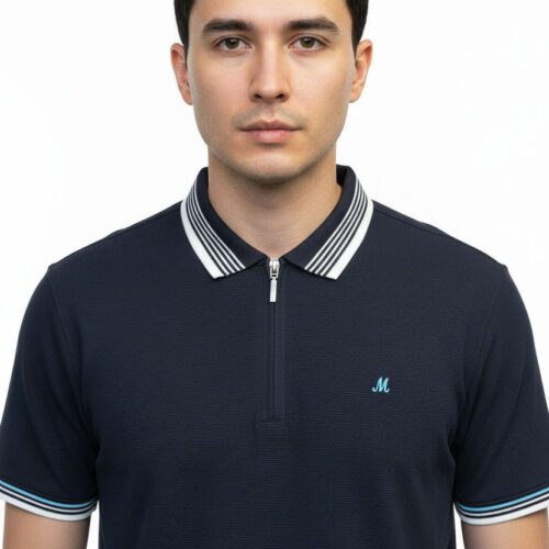 Eoin Short Sleeve Zip Polo Shirt