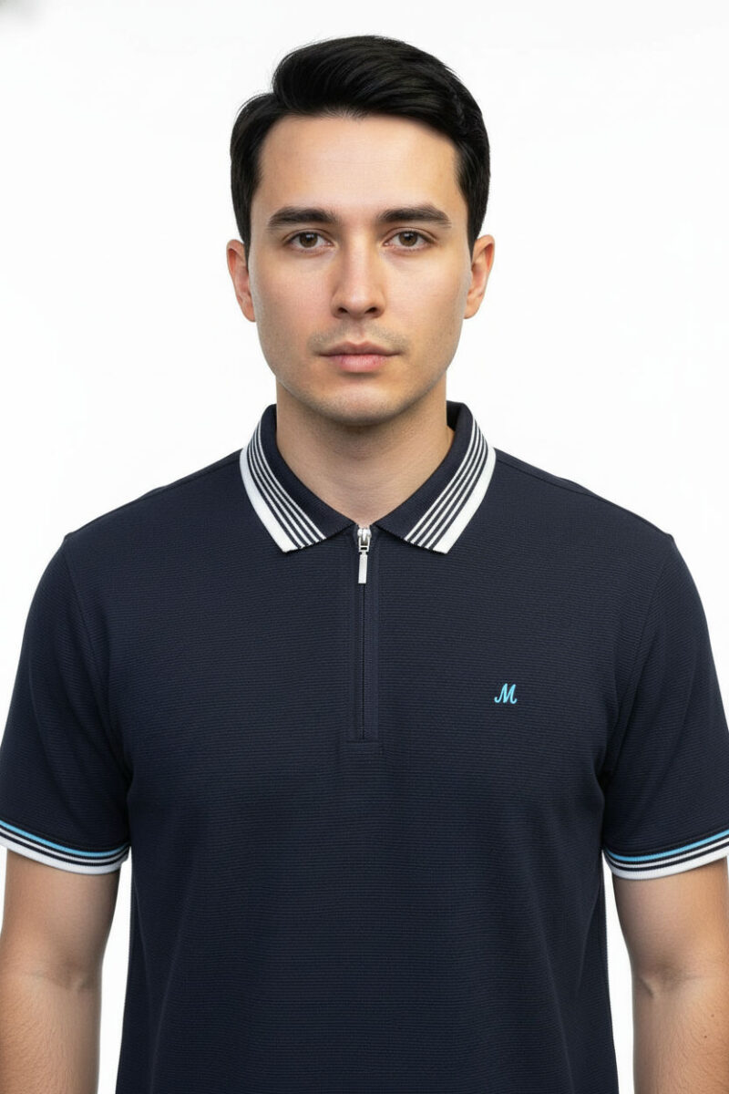 Eoin Short Sleeve Zip Polo Shirt