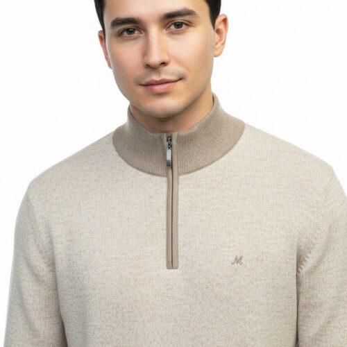 river Quarter-zip knit sweater