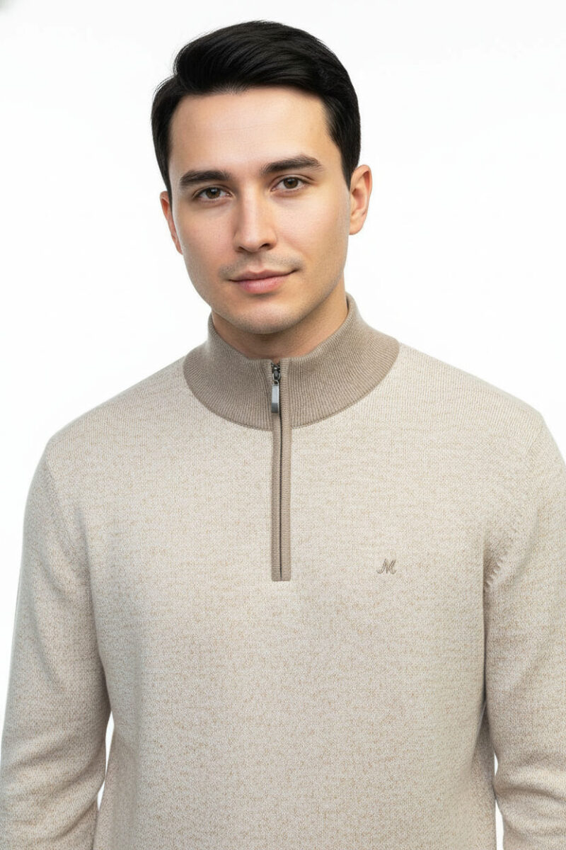 river Quarter-zip knit sweater